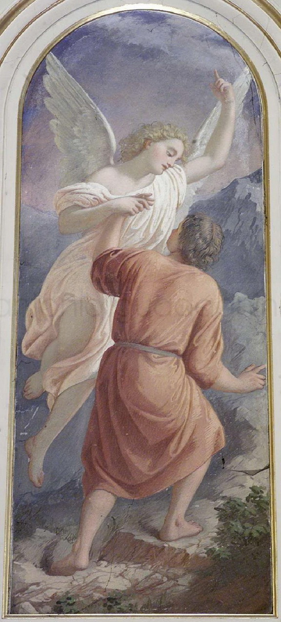 Angelo Custode - 1862 . affresco - Cappella dell'Immacolata - Caprino (BG)
